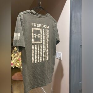 Under Armour Men's Freedom Tee - Olive and White